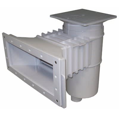 Hayward Complete Skimmer Wide Track, 1.5" FPT, Square Lid, White