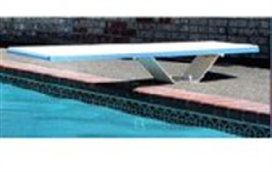 SR Smith Frontier II Jump Stand with 8' Frontier II Board - Marine Blue with Matching Tread and White Springs - 68-209-58683T