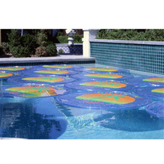Solar Sun Rings w- Water Anchors for 24' Round A-G Pools - 12 Solar Rings