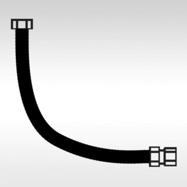 Sunstar Gas Connector, 1/2" OD, 24", 1/2" MIP x 1/2" FIP, Stainless Steel, Powder Coated Black | 302241