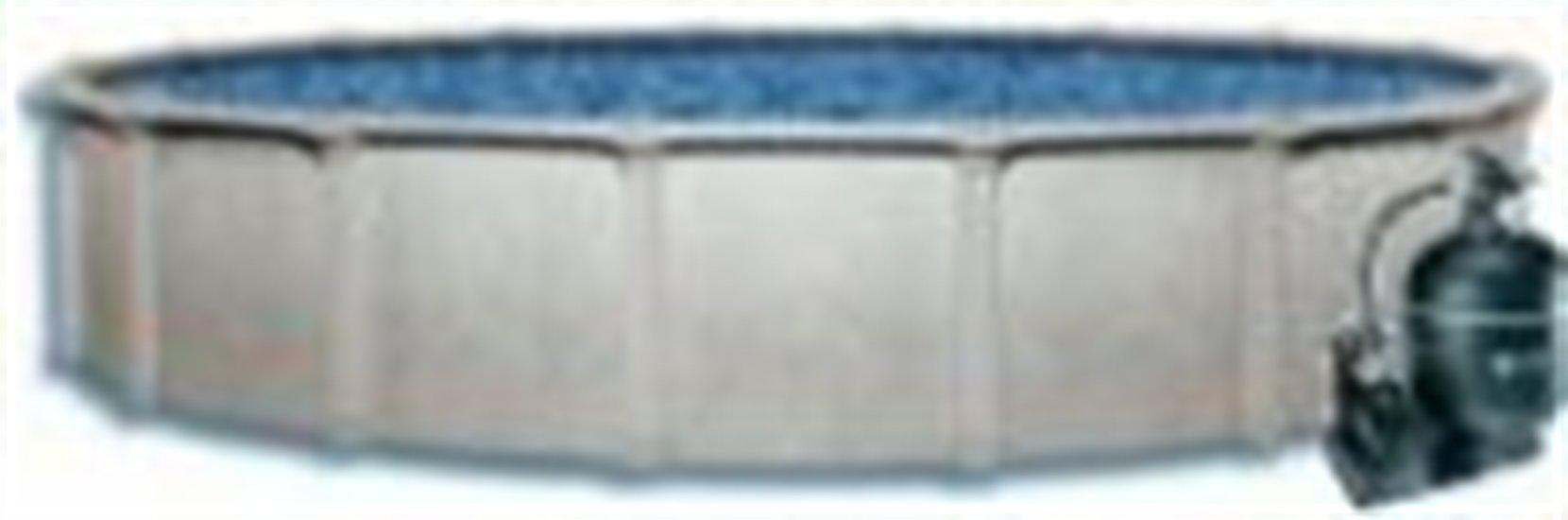Blue Wave Tahitian 54" Hybrid Above-Ground Pool 24' Round SS Panels Resin Liner Sand Filter - TAHITIAN-POOL-3