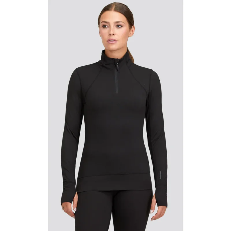 Terramar Cloud 9 2.0 Women's 1/4 Zip Shirt (Black) Size XL