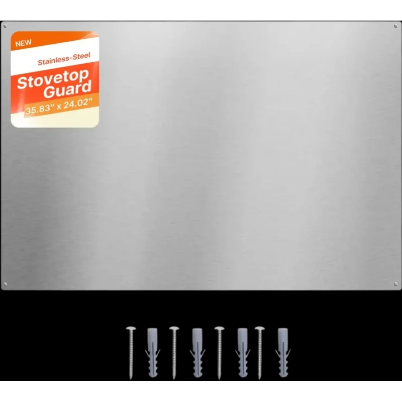 Vevor Backsplash 36" x 24" Stainless Steel Stove Splatter Guard New