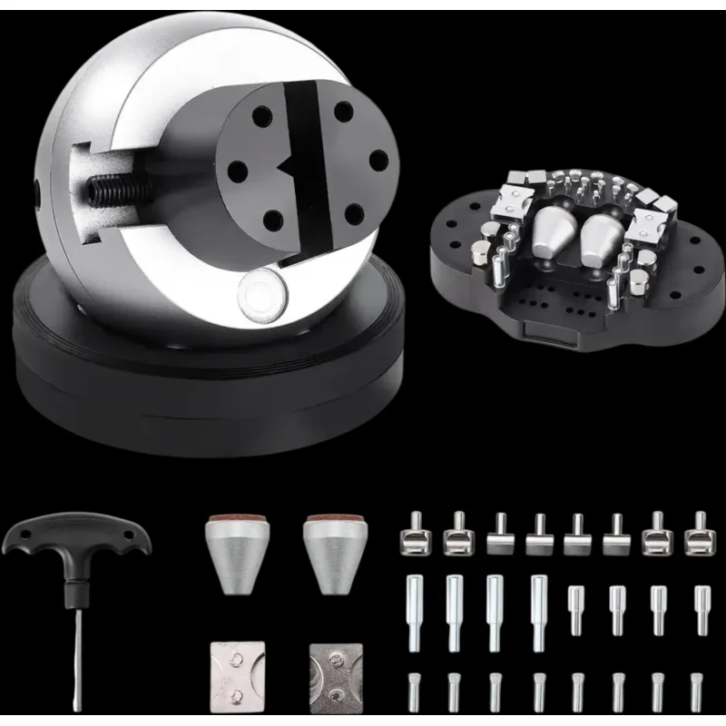 Vevor Ball Vise 5" 360 Rotation Engraving Setting Tool with 35-Pc Attachment Set New