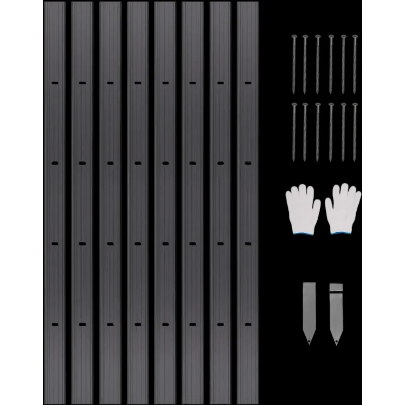 Vevor Metal Landscape Edging Bendable Aluminum Alloy Garden Border 8 Pc 72" New