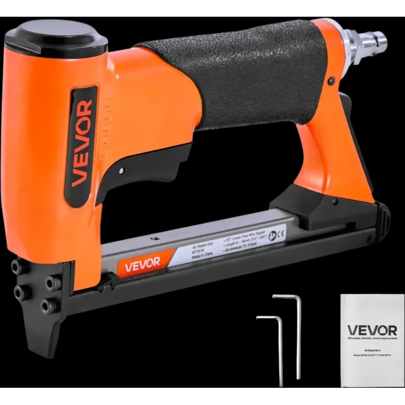 Vevor Pneumatic Staple Gun 21-Gauge Air Upholstery Stapler New