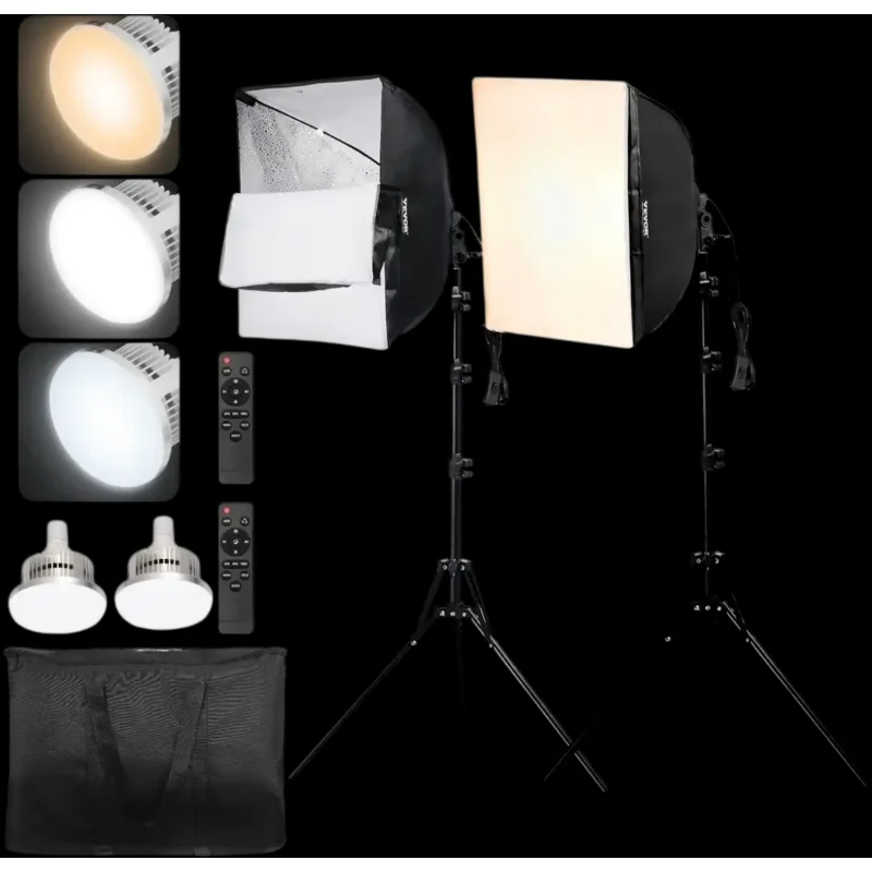 Vevor Softbox Lighting Kit 16" x 16" Adjustable LED Studio Lights New