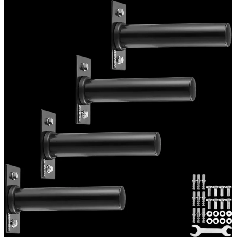 Vevor Weight Plate Holder Wall Mounted 4 Pack 2" Olympic Plate Storage Rack New