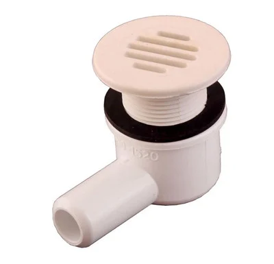 Waterway Drain 640-0420 White 90 Deg 3/4 Barb