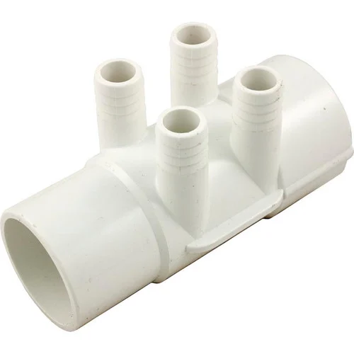 Waterway Manifold 4-Port Flo-Thru 2″ Slip X 2″ Spigot X 3/4″ Ribbed Barb | 672-7140