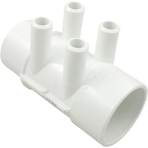 Waterway Manifold 4-Port Flo-Thru 2″ Slip X 2″ Spigot X 3/4″ Smooth Barb | 672-4160