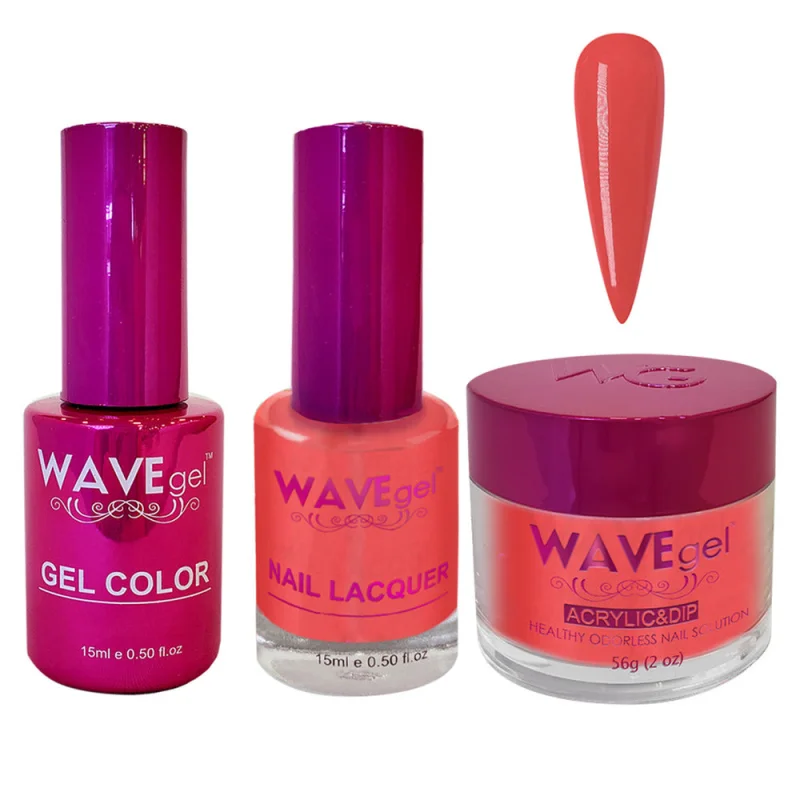 Wave Princess Collection 3-In-1 Matching Combo Set / 1 Gel Polish 0.5 oz. + 1 Lacquer 0.5 oz. + 1 Dip Powder 2 oz. / #102 Dahlia