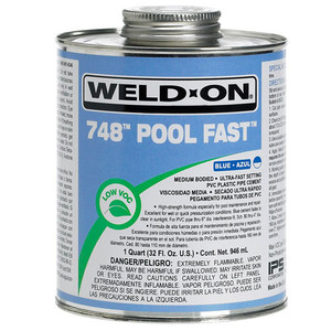 IPS Weld On 748 Blue Pool Fast MB PVC Cement 32 Oz, 13342