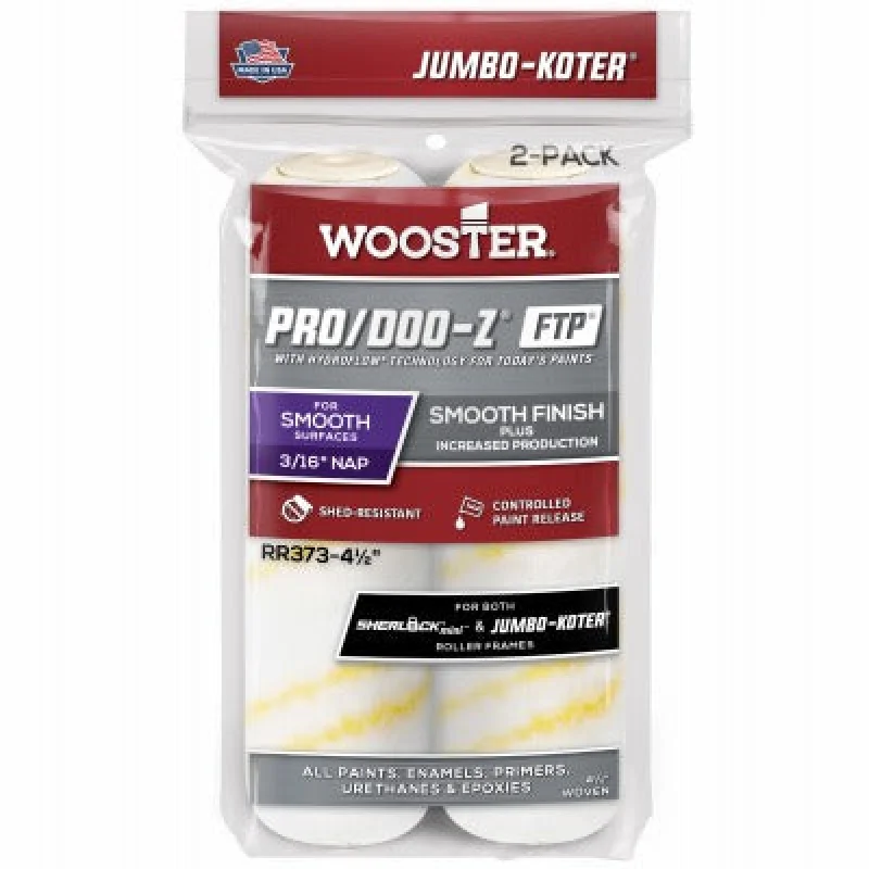 Wooster Brush RR373-4 1/2 Miniroller Cover 3/16 Inch Nap