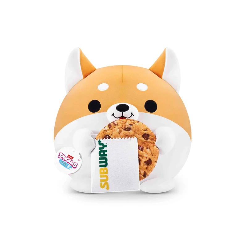 ZURU Snackles Series 2 Corgi 16 Inch Squishy Comfort Plush with Subway Cookie